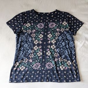LUCKY BRAND Floral Print Tee Shirt